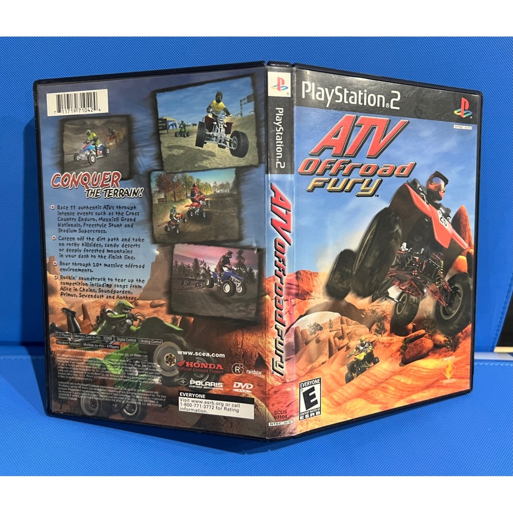 ATV Offroad Fury Sony PlayStation 2 PS2 Game Complete CIB Racing SCUS-97104